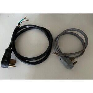 2 Cables 3 & 4 Prong 30 & 50 AMP Range & Dryer Power Cord Certified Appliance
